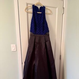 Gorgeous blue and black gown